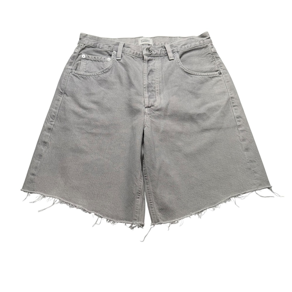 CITIZENS OF HUMANITY Ayla Short Grey Raw Hem Relaxed Women's Size 27 Cut Off